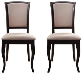Set 2 scaune dining din lemn de fag Premier, Wenge/Solo 22