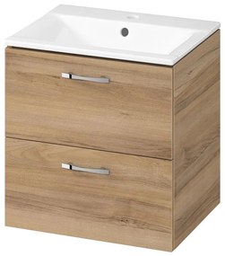 Cersanit S801-458 - Dulap suspendat de baie cu lavoar NIKO 50x40 cm nuc