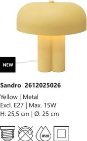 Lampa de masa design scandinav minimalist Sandro galben