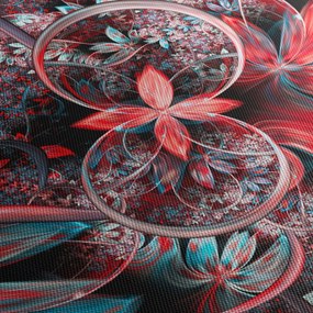 Tablou abstract cu flori exotice (70x50 cm)