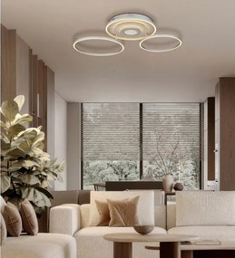 Globo 67824-40 - Plafonieră LED reglabilă MILES 40W/230V 57x99,2 cm argintie + telecomandă