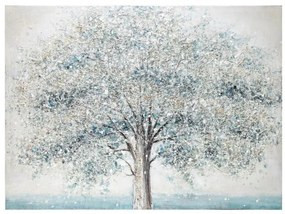 Tablou decorativ in ulei multicolor din lemn de Pin si panza, 120x2,8x90 cm, Village Tree Bizzotto