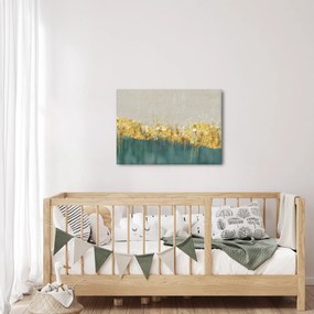 Tablou - Textura cu decor auriu (70x50 cm)