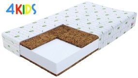 Saltea pentru copii din spumă Rudy 10 cu cocos 80x180