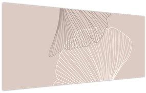 Tablou - Frunze bej N⁰2 (120x50 cm)