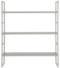 Rafturi Beja, oțel, gri rece, 3 rafturi 48x17x55 cm