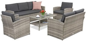 Mobilier de grădină Monaco Coffee 7 Garden Point gri deschis