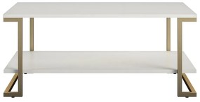 Măsuță de cafea CosmoLiving by Cosmopolitan Camila, 106 x 45 cm, alb - auriu