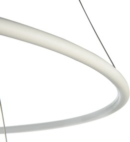 Corp de iluminat 2 cercuri albe din metal cu LED integrat Nola 2