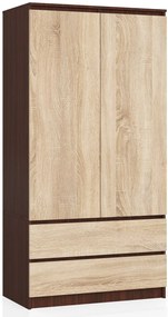 Dulap de haine Safwan (wenge + Stejar sonoma). 1069447