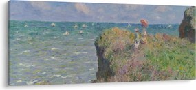 Tablou - Claude Monet, Cliff Walk at Pourville, reproducere (120x50 cm)