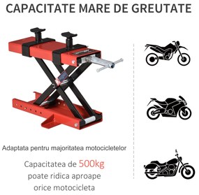 Durhand suport universal de ridicare motociclete, rosu | AOSOM RO