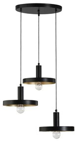 Lustra cu 3 pendule design modern Garni negru/auriu NVL-9417051