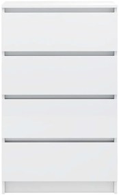 Servanta, alb extralucios, 60x35x98,5 cm, lemn compozit