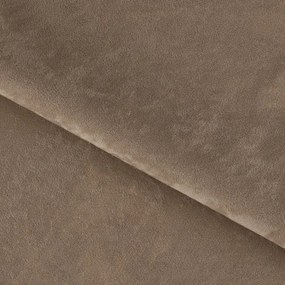 Pat galben ocru/bej tapițat/din placă aglomerată de lemn cu spațiu de depozitare cu saltea 80x190 cm Parys – ELTAP