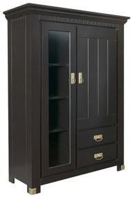 Comoda Bar Saint Tropez Cu 2 Usi Si 2 Sertare Negru, Vospit, 111 Cm