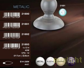 Veioza / Lampa de masa cu design modern, Metalic 21692 GL