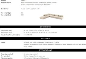 Modul pentru canapeaua design LUX Paulo-Corner