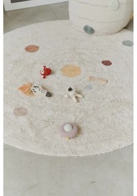 Covor de joacă pentru copii, bej, din bumbac ø150 cm Solar System – Lorena Canals