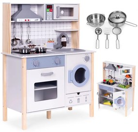 Bucătărie de jucărie din lemn cu sunete cuptor mașină de spălat accesorii de bucătărie condus