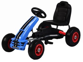 Kart cu pedale pentru copii NOVOKIDS® Nevada Kart PRO, roti din cauciuc, Carena, Structura metalica, Frana de mana, Functie FreeWheel, Scaun