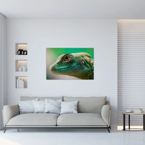 Tablou detailat cu o șopârlă (90x60 cm)