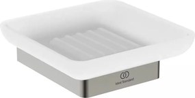 Savoniera Ideal Standard Atelier Conca design patrat argintiu Silver Storm