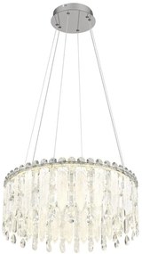 Lustra LED suspendata cu telecomanda KLUNKA crom