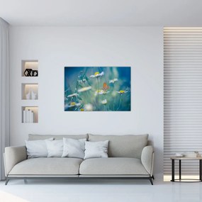 Tablou - Fluture pe margaretă (90x60 cm)