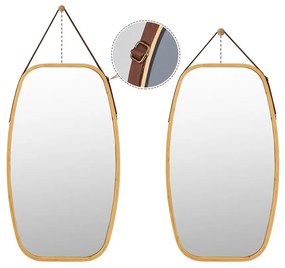 Oglindă cu ramă din bambus