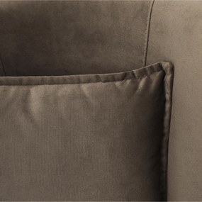 Fotoliu Art Deco, ţesătură Paros maro gri/ fag, ROUND NEW