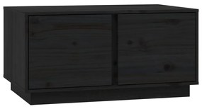814423 vidaXL Măsuță de cafea, negru, 80x50x40 cm, lemn masiv de pin