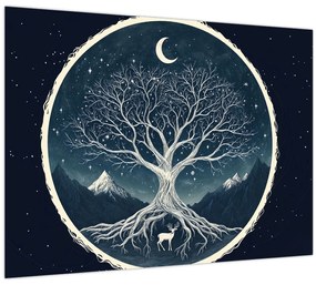 Tablou – Arbore magic cu cerb II. (70x50 cm)