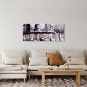 Tablou - Pictură în ulei a orașului II. (120x50 cm)