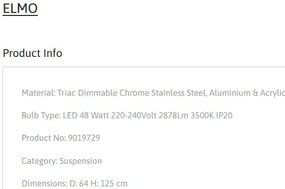 Lustra LED suspendata design circular ELMO
