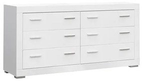 Comoda Snow, Alb Mat, Front Mdf, 175.4 Cm