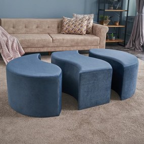 Taburet Alya Puf Blue