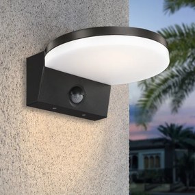 Aplică LED de exterior cu senzor LED/15W/230V IP65 negru Top Light
