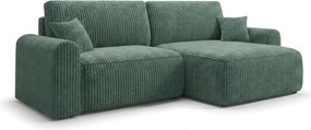 Canapea extensibila reversibila in forma de L NORDEN TILIA 250x140 cm, verde