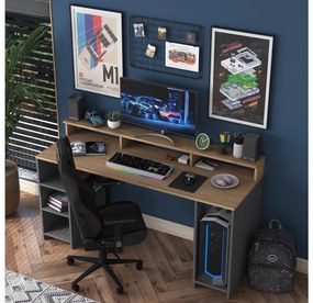 Masă PC Sikine 4 (Nuc + antracit) . 1095012