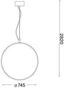 Lustră LED pe cablu Ideal Lux CIRCUS LED/36W/230V d. 74,5 cm CRI 90 negru