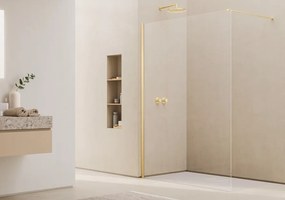 Paravan dus sticla walk-in 80x200 cm, auriu periat, sticla 8 mm, Ronal Easy D40 800x2000 mm, Auriu periat