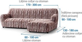Gaico Huse bielastice OCEANO NOU bordo-maroniu canapea cu otoman dreapta (l. 170 - 300 cm)