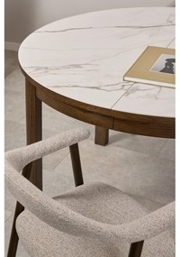 Masă de dining rotundă extensibilă cu blat ceramic ø 120 cm Southampton – Actona