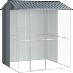 vidaXL Cușcă pentru păsări Antracit 215 x 210 x 247 cm Oțel Galvanizat