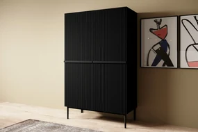 Bufeta Nicole 100 cm - negru mat / picioare negre