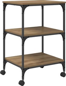 vidaXL Suport pentru imprimantă Stejar Artizanal 50 x 41 x 75 cm