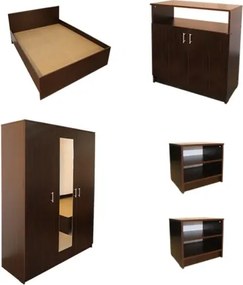 Dormitor Soft Wenge cu pat 120x200 cm