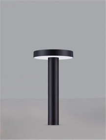 Stalp de exterior pentru terasa sau gradina, MOOD negru H-20cm