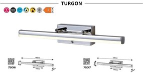 Aplica de perete LED pentru oglinda baie IP44 Turgon
